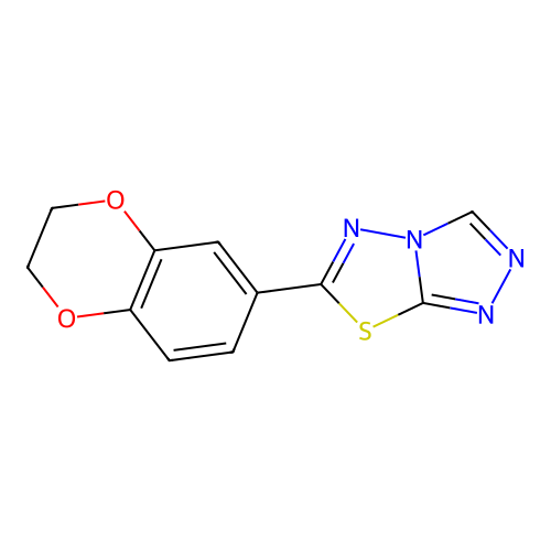 6-(2,3-Dihydro-1,4-benzodioxin-6-yl)[1,2,4]triazolo[3,4-b][1,3,4]thiadiazole structure