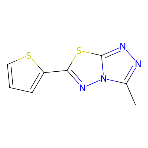 3-Methyl-6-(2-thienyl)[1,2,4]triazolo[3,4-b][1,3,4]thiadiazole structure
