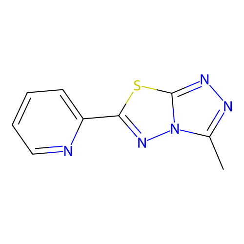 3-Methyl-6-(2-pyridinyl)[1,2,4]triazolo[3,4-b][1,3,4]thiadiazole structure