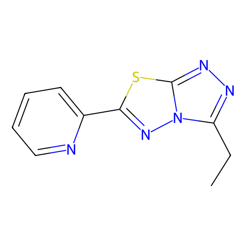 3-Ethyl-6-pyridin-2-yl-[1,2,4]triazolo[3,4-b][1,3,4]thiadiazole structure
