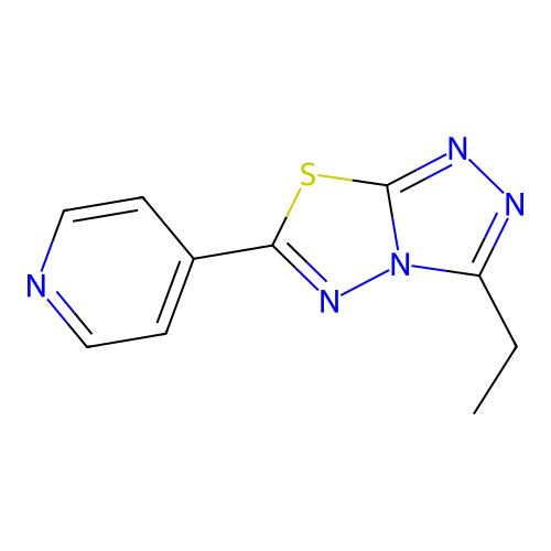 3-Ethyl-6-pyridin-4-yl-[1,2,4]triazolo[3,4-b][1,3,4]thiadiazole structure
