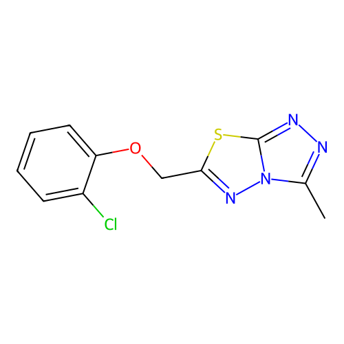 6-[(2-Chlorophenoxy)methyl]-3-methyl[1,2,4]triazolo[3,4-b][1,3,4]thiadiazole structure