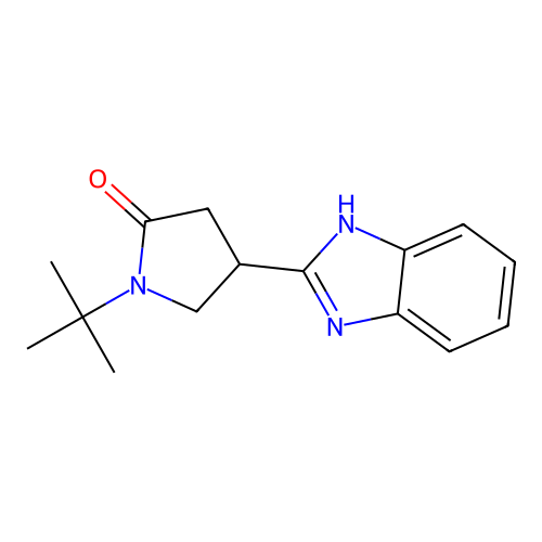 4-(1H-benzimidazol-2-yl)-1-tert-butylpyrrolidin-2-one structure