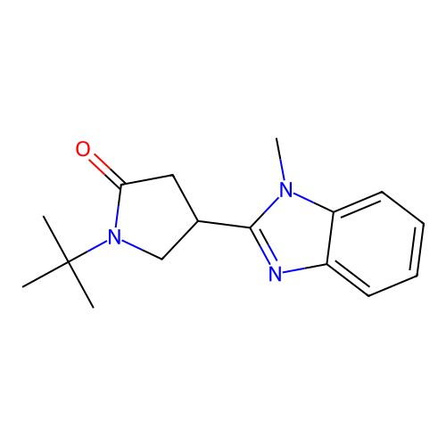 1-Tert-butyl-4-(1-methylbenzimidazol-2-yl)pyrrolidin-2-one structure