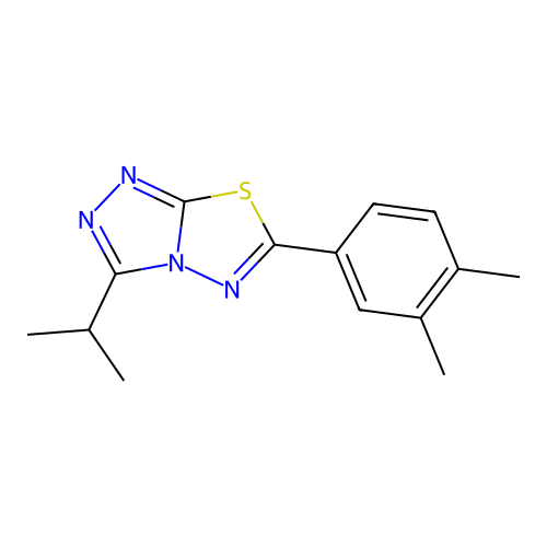 6-(3,4-Dimethylphenyl)-3-propan-2-yl-[1,2,4]triazolo[3,4-b][1,3,4]thiadiazole structure
