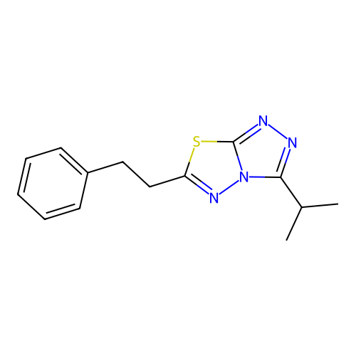 3-Isopropyl-6-(2-phenylethyl)[1,2,4]triazolo[3,4-b][1,3,4]thiadiazole structure