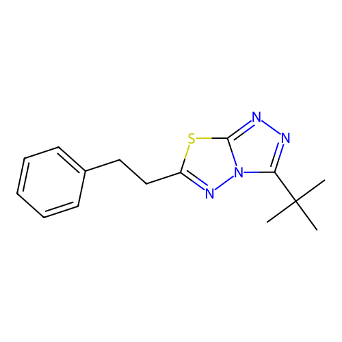 3-Tert-butyl-6-(2-phenylethyl)[1,2,4]triazolo[3,4-b][1,3,4]thiadiazole structure