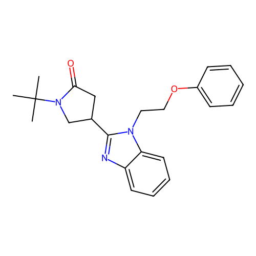 1-tert-Butyl-4-[1-(2-phenoxy-ethyl)-1H-benzoimidazol-2-yl]-pyrrolidin-2-one structure