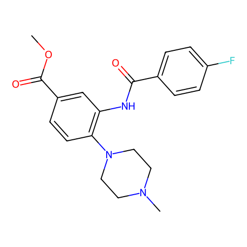 Methyl 3-[(4-fluorobenzoyl)amino]-4-(4-methylpiperazin-1-yl)benzoate structure