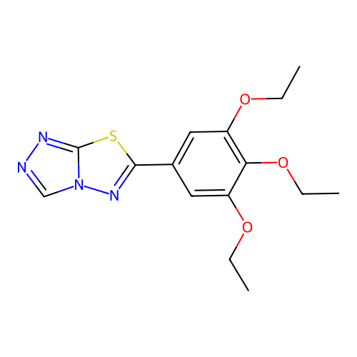 6-(3,4,5-Triethoxyphenyl)-[1,2,4]triazolo[3,4-b][1,3,4]thiadiazole structure