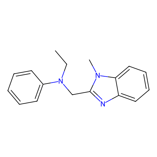 N-ethyl-N-[(1-methylbenzimidazol-2-yl)methyl]aniline structure