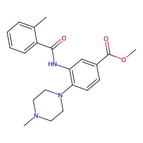 Methyl 3-[(2-methylbenzoyl)amino]-4-(4-methyl-1-piperazinyl)benzoate structure