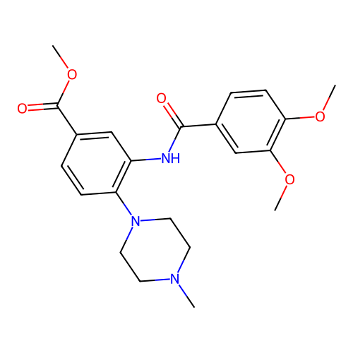 Methyl 3-(3,4-dimethoxybenzamido)-4-(4-methylpiperazin-1-YL)benzoate structure