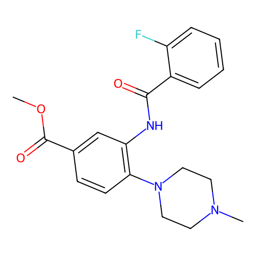 Methyl 3-[(2-fluorobenzoyl)amino]-4-(4-methylpiperazin-1-yl)benzoate structure