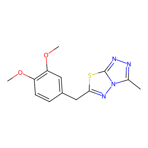 6-(3,4-Dimethoxybenzyl)-3-methyl[1,2,4]triazolo[3,4-b][1,3,4]thiadiazole structure