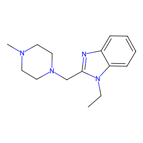 1-Ethyl-2-[(4-methylpiperazin-1-yl)methyl]benzimidazole structure