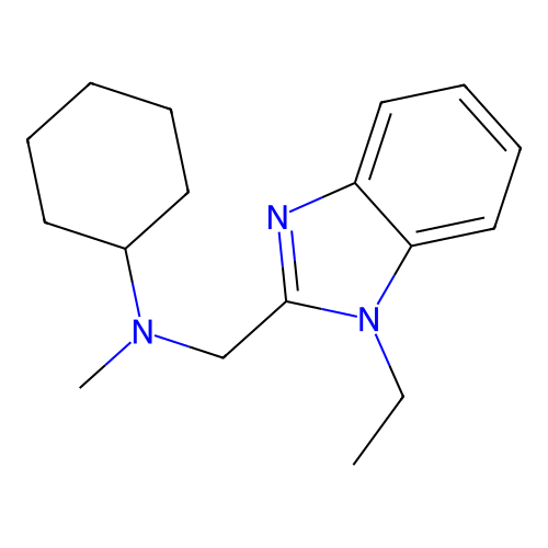 N-[(1-ethylbenzimidazol-2-yl)methyl]-N-methylcyclohexanamine structure