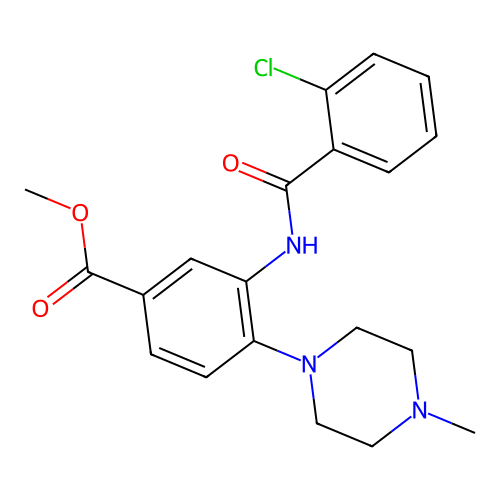 Methyl 3-[(2-chlorobenzoyl)amino]-4-(4-methylpiperazin-1-yl)benzoate structure