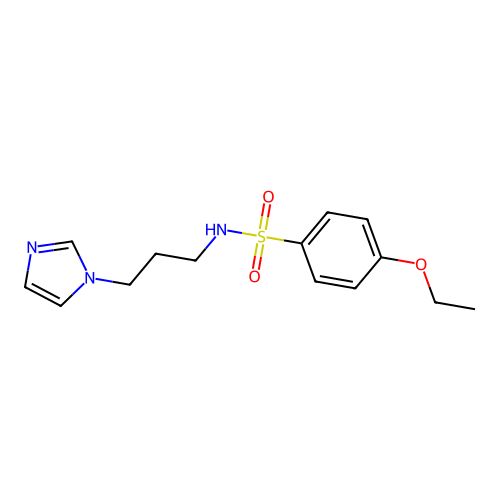 4-ethoxy-N-(3-imidazol-1-ylpropyl)benzenesulfonamide structure