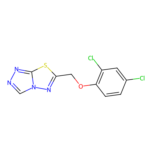 6-[(2,4-Dichlorophenoxy)methyl]-[1,2,4]triazolo[3,4-b][1,3,4]thiadiazole structure