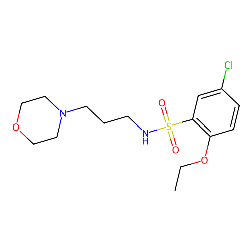 5-chloro-2-ethoxy-N-(3-morpholin-4-ylpropyl)benzenesulfonamide structure