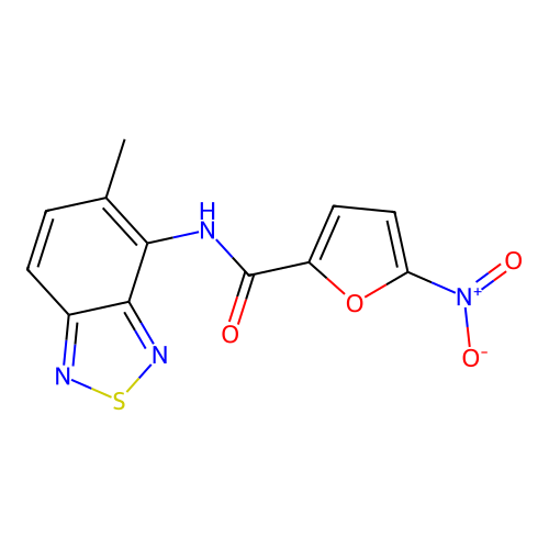 N-(5-methyl-2,1,3-benzothiadiazol-4-yl)-5-nitrofuran-2-carboxamide structure