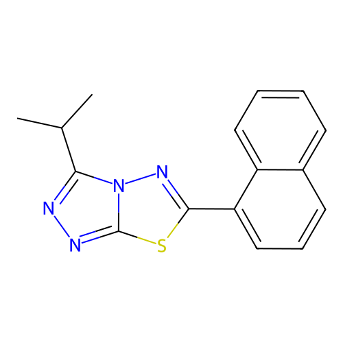 3-Isopropyl-6-(1-naphthyl)[1,2,4]triazolo[3,4-b][1,3,4]thiadiazole structure