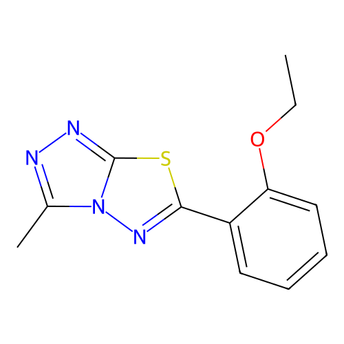 6-(2-Ethoxyphenyl)-3-methyl-[1,2,4]triazolo[3,4-b][1,3,4]thiadiazole structure