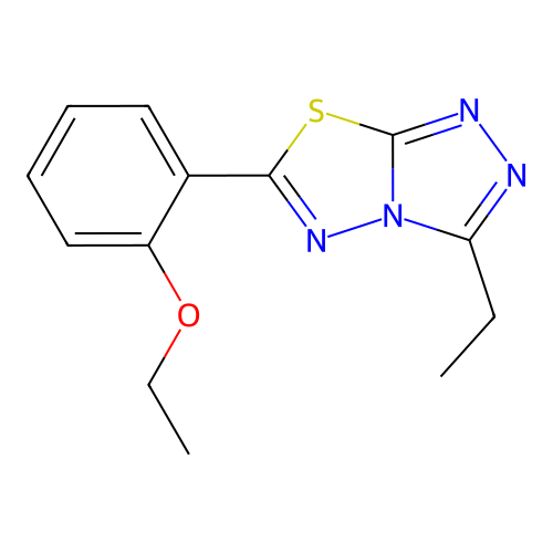 6-(2-Ethoxyphenyl)-3-ethyl-[1,2,4]triazolo[3,4-b][1,3,4]thiadiazole structure