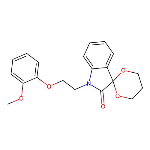 1'-(2-(2-Methoxyphenoxy)ethyl)spiro[[1,3]dioxane-2,3'-indolin]-2'-one structure