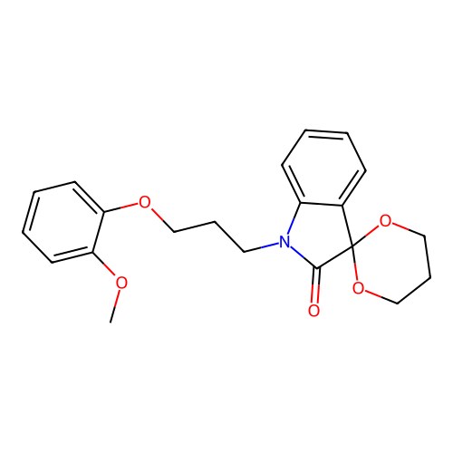 1'-(3-(2-Methoxyphenoxy)propyl)spiro[[1,3]dioxane-2,3'-indolin]-2'-one structure