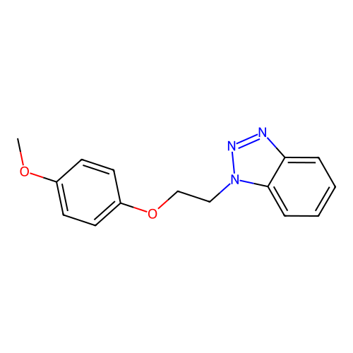 1-[2-(4-methoxyphenoxy)ethyl]-1H-benzotriazole structure