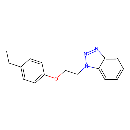 1-[2-(4-ethylphenoxy)ethyl]-1H-benzotriazole structure