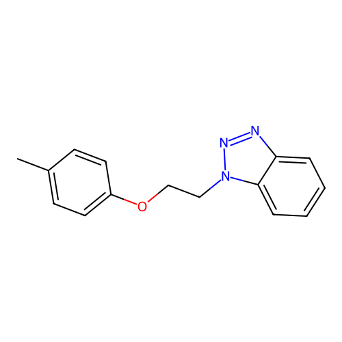 1-[2-(4-methylphenoxy)ethyl]-1H-benzotriazole structure
