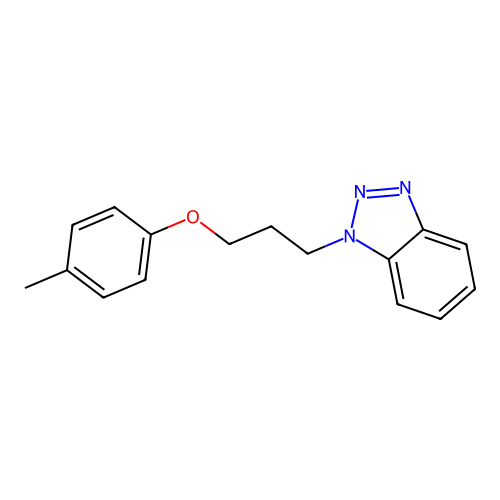 1-[3-(4-methylphenoxy)propyl]-1H-benzotriazole structure
