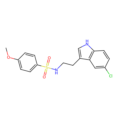 N-[2-(5-chloro-1H-indol-3-yl)ethyl]-4-methoxybenzenesulfonamide structure