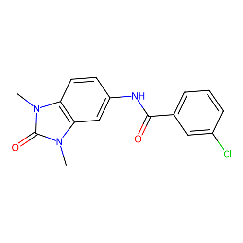 3-chloro-N-(1,3-dimethyl-2-oxobenzimidazol-5-yl)benzamide structure