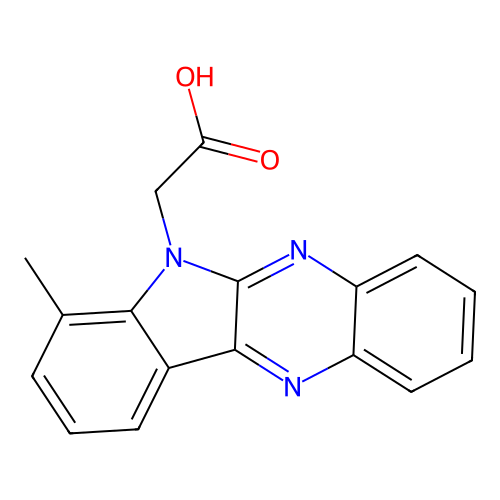 (7-methyl-6H-indolo[2,3-b]quinoxalin-6-yl)acetic acid structure