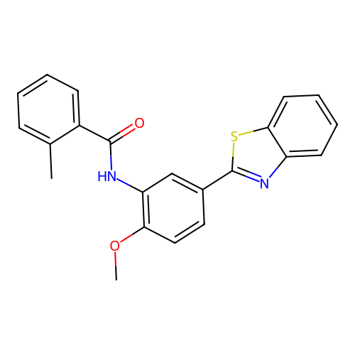 N-[5-(1,3-benzothiazol-2-yl)-2-methoxyphenyl]-2-methylbenzamide structure