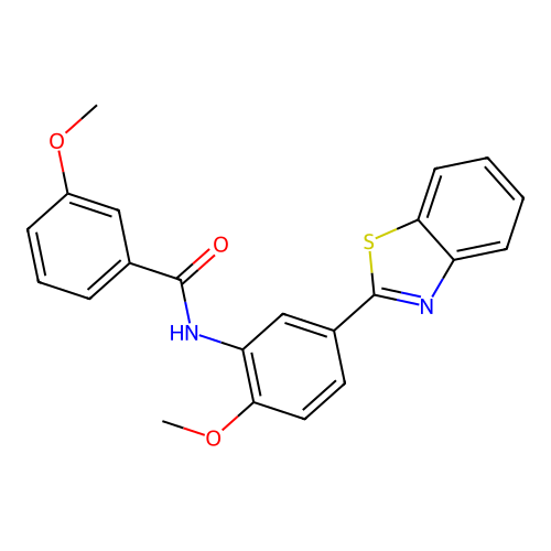 N-[5-(1,3-benzothiazol-2-yl)-2-methoxyphenyl]-3-methoxybenzamide structure