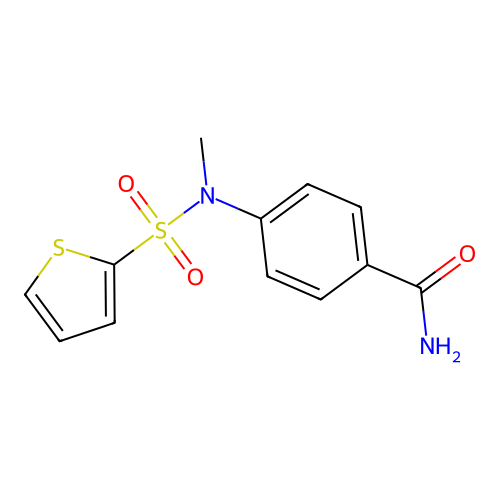 4-[Methyl(thiophen-2-ylsulfonyl)amino]benzamide structure