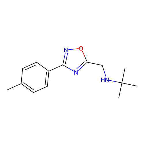 tert-Butyl-(3-p-tolyl-[1,2,4]oxadiazol-5-ylmethyl)-amine structure