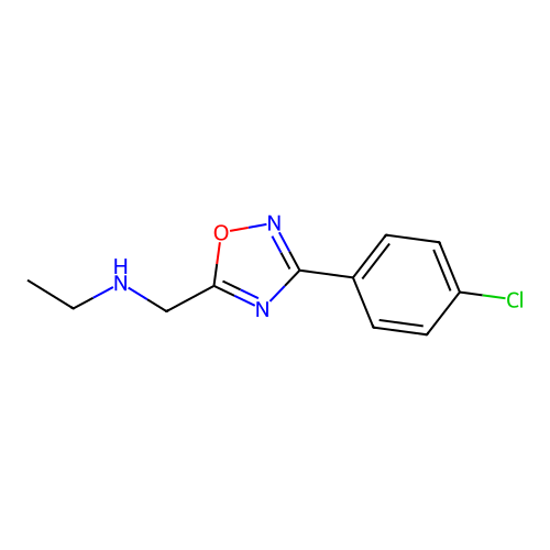 N-[[3-(4-chlorophenyl)-1,2,4-oxadiazol-5-yl]methyl]ethanamine structure