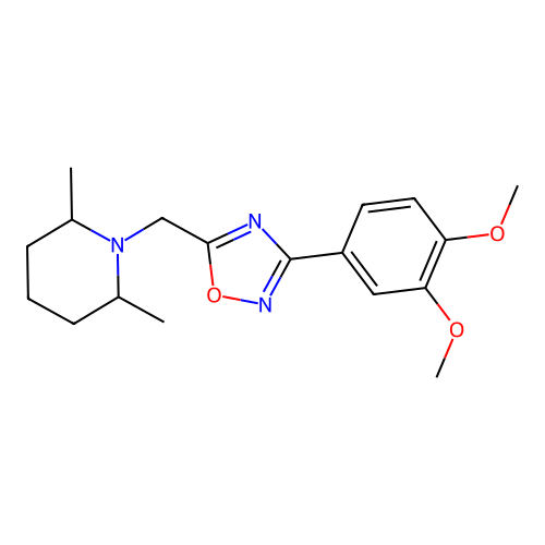 1-{[3-(3,4-Dimethoxyphenyl)-1,2,4-oxadiazol-5-yl]methyl}-2,6-dimethylpiperidine structure