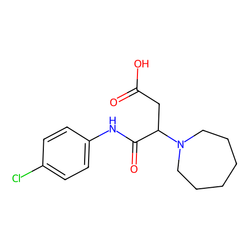 3-(Azepan-1-yl)-4-[(4-chlorophenyl)amino]-4-oxobutanoic acid structure
