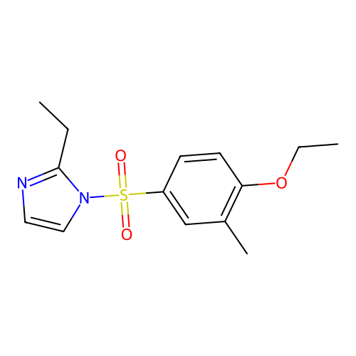 1-[(4-ethoxy-3-methylphenyl)sulfonyl]-2-ethyl-1H-imidazole structure
