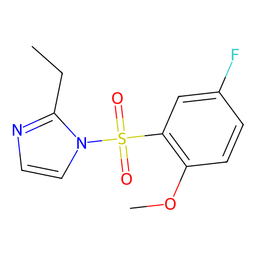 2-ethyl-1-[(5-fluoro-2-methoxyphenyl)sulfonyl]-1H-imidazole structure