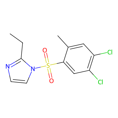 1-(4,5-dichloro-2-methylbenzenesulfonyl)-2-ethyl-1H-imidazole structure
