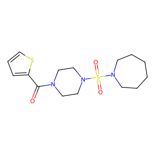 1-{[4-(2-Thienylcarbonyl)-1-piperazinyl]sulfonyl}azepane structure