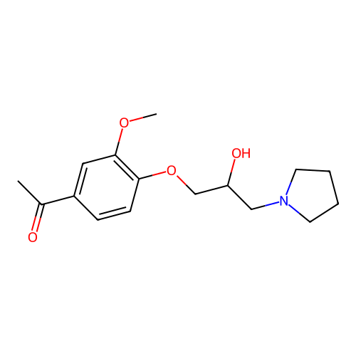 1-(4-(2-Hydroxy-3-(pyrrolidin-1-yl)propoxy)-3-methoxyphenyl)ethanone structure